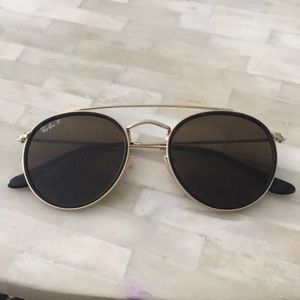 Round double bridge sunglasses
